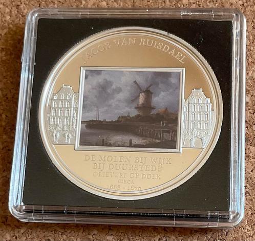 Penning - Rijksmuseum - Jacob van Ruisdael - Molen bij Wijk, Postzegels en Munten, Penningen en Medailles, Overige materialen