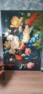 Prachtig schilderij bloemen gedrukt op aluminium, Huis en Inrichting, Ophalen of Verzenden, Zo goed als nieuw