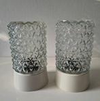 Set van 2 jaren vintage plafondlampen, Verzenden, Zo goed als nieuw, Glas, Sixties seventies vintage