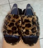 Ugg panter luipaard leopard slipper sandaal, lamsvacht, 40, Ophalen, Nieuw, Bruin, Sandalen of Muiltjes