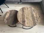 Robuuste Houten Bijzettafels - Set van 2, Huis en Inrichting, Ophalen, Minder dan 45 cm, Minder dan 55 cm, Gebruikt