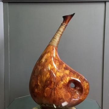 Vintage glazen designvaas beschikbaar voor biedingen