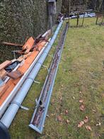 Zinken Dakgoten 2x7 Meter + Afvoeren en Beugels, Ophalen, Overige kleuren, Overige typen, Zo goed als nieuw