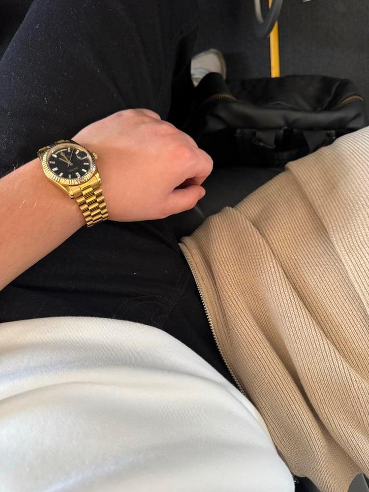 Rolex Day-Date Gouden Horloge, Sieraden, Tassen en Uiterlijk, Horloges | Heren, Gebruikt, Polshorloge, Rolex, Goud, Ophalen of Verzenden