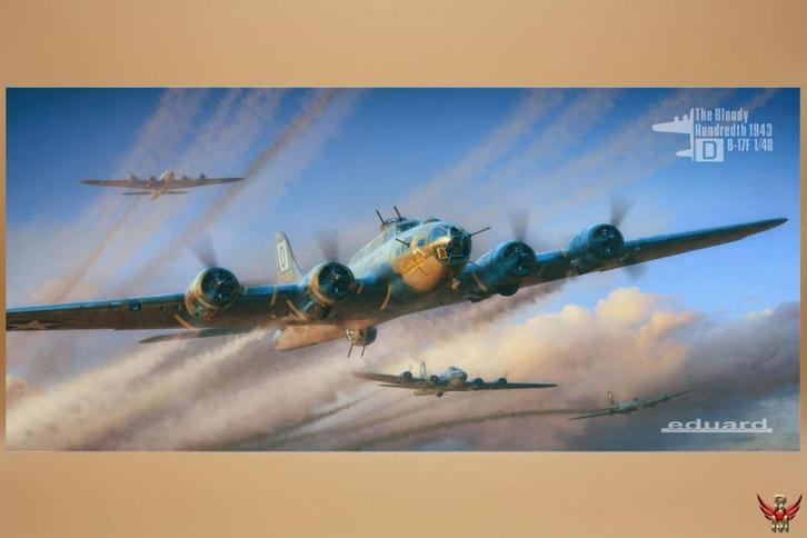 ROWASP | Eduard 1/48 The Bloody Hundredth 1943 B-17F Limited, Hobby en Vrije tijd, Modelbouw | Vliegtuigen en Helikopters, Nieuw