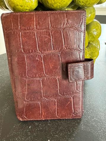 Vintage Claudio Ferrici organizer agenda bruin leer CHCS  beschikbaar voor biedingen