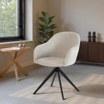 Eetkamerstoel Maxim - Lichte taupe geweven gemêleerde stof, Huis en Inrichting, Stoelen, Info@vansoestliving.nl, Overige kleuren
