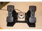 Logitech Flight Yoke System + Rudder Pedalen, Computers en Software, Joysticks, Ophalen, Zo goed als nieuw