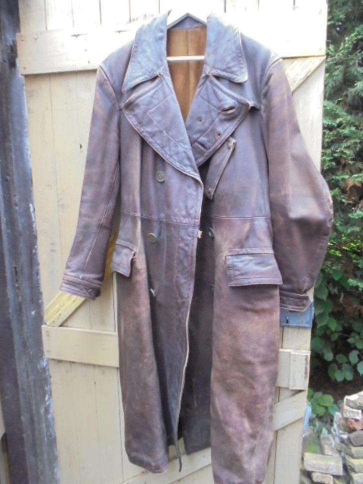 Oude Lederen Motor Jas., Motoren, Kleding | Motorkleding, Jas | leer, Tweedehands, Ophalen of Verzenden