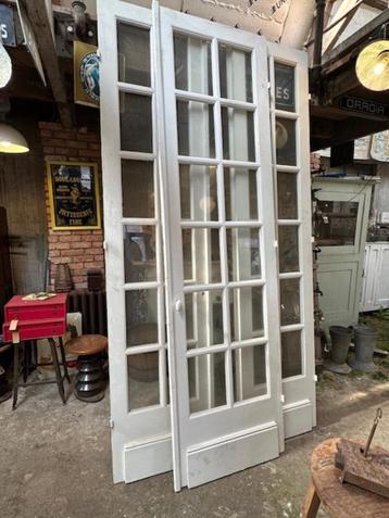 antieke deuren oude 3-slag 3 slag binnendeuren glas paneel beschikbaar voor biedingen