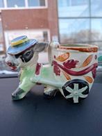 Vintage Ezel met Kar Bloempotje, Ophalen of Verzenden, Gebruikt, Dier