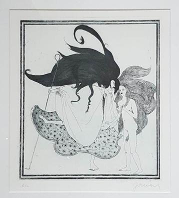 Janosch Horst Eckert(1931) Ets " De kleine prinses " Ges Gen beschikbaar voor biedingen