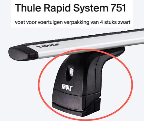 Dakdrager voeten Thule Rapid System 751, Auto diversen, Dakdragers, Gebruikt, Ophalen of Verzenden