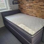 boxspring als nieuw 120x200 met extra dikke topper, Boxspring, 120 cm, Grijs, Zo goed als nieuw