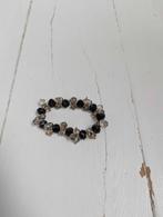 Armband zwarte met transparante kralen, Sieraden, Tassen en Uiterlijk, Armbanden, Ophalen of Verzenden, Zo goed als nieuw, Zwart