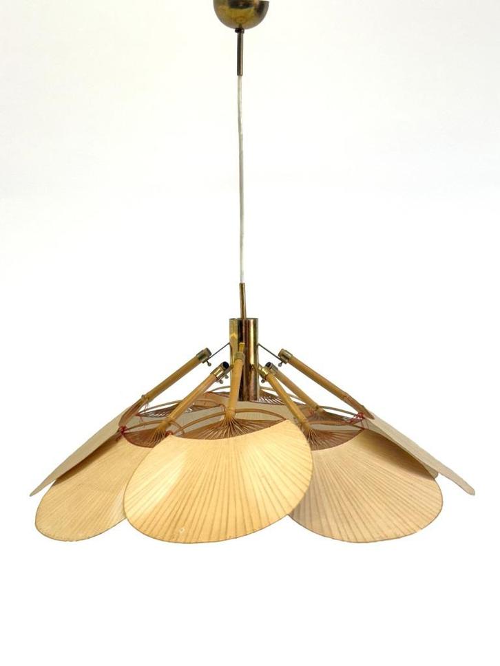 Vintage Uchiwa design hanglamp door Ingo Maurer, Huis en Inrichting, Lampen | Hanglampen, Zo goed als nieuw, Metaal, Overige materialen