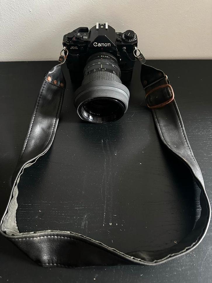 Oude Canon A-1 Camera met Lens, Audio, Tv en Foto, Fotocamera's Analoog, Gebruikt, Spiegelreflex, Canon, Ophalen of Verzenden
