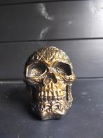 Golden skull beeldje silly art hand gemaakt, Ophalen of Verzenden