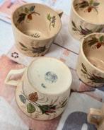 6x antieke antieke koffie kop kopjes Mouzin Lecat & Cie Nime, Ophalen of Verzenden