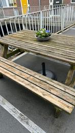 Picknicktafel gebruikt GRATIS, Tuin en Terras, Ophalen of Verzenden, Gebruikt, Rechthoekig, Hout