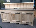 Steigerhouten buitenkeuken met rvs aanrechtblad, Ophalen, Nieuw
