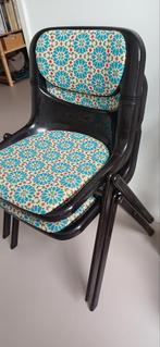 2 x Vintage Vitra stoel Dorsal Chair, jaren 60/70, Ophalen, Stof, Twee, Zwart