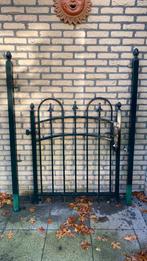 Tuinhek met slot gehalvaniseerd ijzer, Tuin en Terras, Tuinpoorten, Ophalen, Gebruikt, 100 tot 150 cm, 100 tot 150 cm