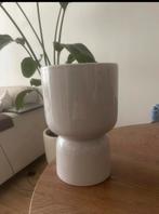 Lichtgrijs pot, Ophalen, Rond, Zo goed als nieuw, Aardewerk