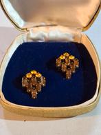 Vintage Oorbellen met Strass in Doosje, Overige materialen, Gebruikt, Unknown, Unknown
