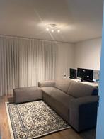 Bank met poef - Gebruikt, kan nog prima mee!, Gebruikt, Driepersoons, 75 tot 100 cm, Ophalen of Verzenden