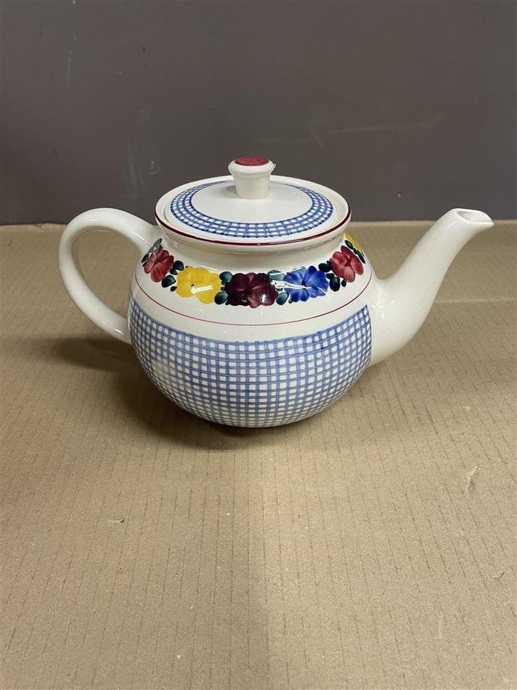 Villeroy & Boch thee pot mettlach goslar theepot - bloemen m, Antiek en Kunst, Antiek | Servies los, Ophalen of Verzenden