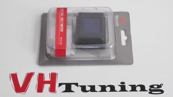 Necom RF-P12V digital voltmeter op of inbouw voltmeter, Auto diversen, Autospeakers, Nieuw, Ophalen of Verzenden