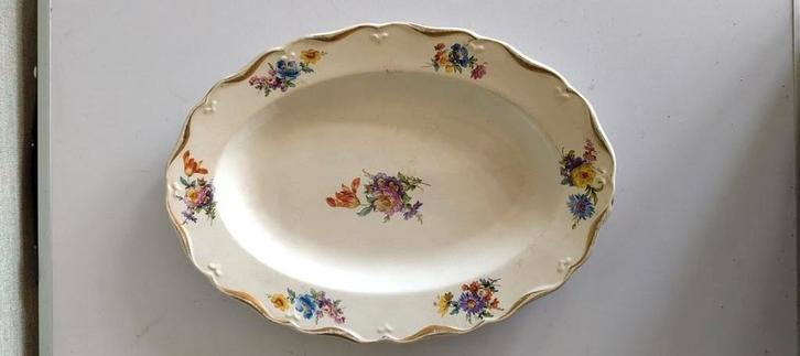 Boch serveerschaal met bloemen visschaal Belgium villeroy, Antiek en Kunst, Antiek | Schalen, Ophalen of Verzenden