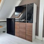 Ikea kast met glazen deuren, Ophalen, Met deur(en), Glas, 50 tot 100 cm