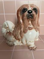 Hollywood Regency hond, beeld, porselein, pekinees, Ophalen of Verzenden, Zo goed als nieuw, Dier