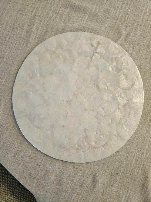 Schelpen placemat capiz wit uit Bali, Huis en Inrichting, Woonaccessoires | Onderzetters, Nieuw, Bord, Ophalen of Verzenden