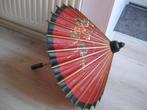 Japanse of Chinese papieren bamboe parasol handgeschilderd, Ophalen of Verzenden, Zo goed als nieuw