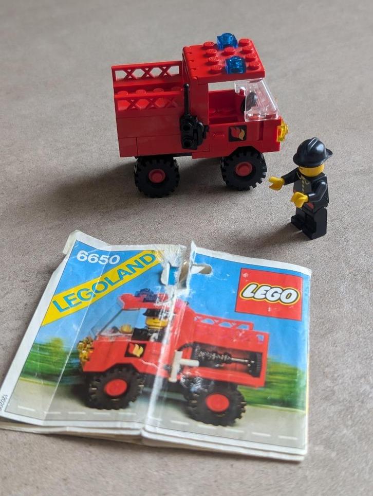 Vintage Lego 6650 brandweerauto, Kinderen en Baby's, Speelgoed | Duplo en Lego, Zo goed als nieuw, Lego, Complete set, Ophalen