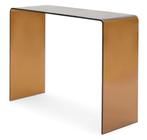 Console bruin glas - NIEUW, Huis en Inrichting, Tafels | Sidetables, Ophalen, 100 tot 150 cm, Nieuw, Glas