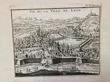 "Vuë de la Ville de Lyon", Tom. III, Page 72, afb. 17x13,5cm beschikbaar voor biedingen
