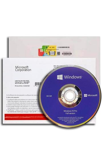 Microsoft Windows 10 PRO - License -Dvd - 64 Bit beschikbaar voor biedingen