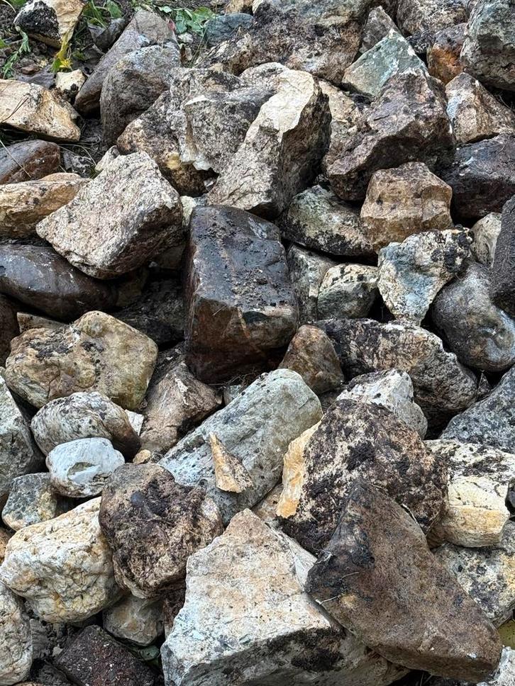 Partij Keien - Tuin & Landschap 10m2, Tuin en Terras, Grind, Keien en Split, Gebruikt, Kei, Grijs, Overige materialen, Ophalen