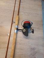 Vintage spinhengel  met molen, Watersport en Boten, Ophalen of Verzenden