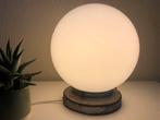 Grote antieke bolplafondlamp | opaline glas | plafonniere, Ophalen of Verzenden