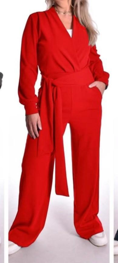 PRACHTIGE RODE JUMPSUIT VAN MADE IN ITALY MAAT 42, Kleding | Dames, Jumpsuits, Zo goed als nieuw, Maat 42/44 (L), Rood, Verzenden
