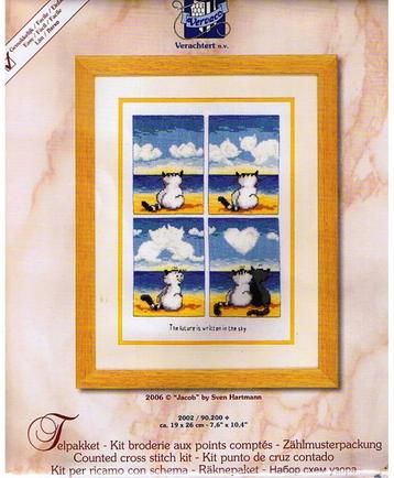 Cado aanbieding vervaco borduurpakket, poesjes in gedachte beschikbaar voor biedingen