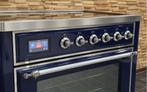 Luxe Fornuis Boretti Ilve Majestic 91cm blauw INDUCTIE, 60 cm of meer, Ophalen of Verzenden, Zo goed als nieuw, Energieklasse A of zuiniger