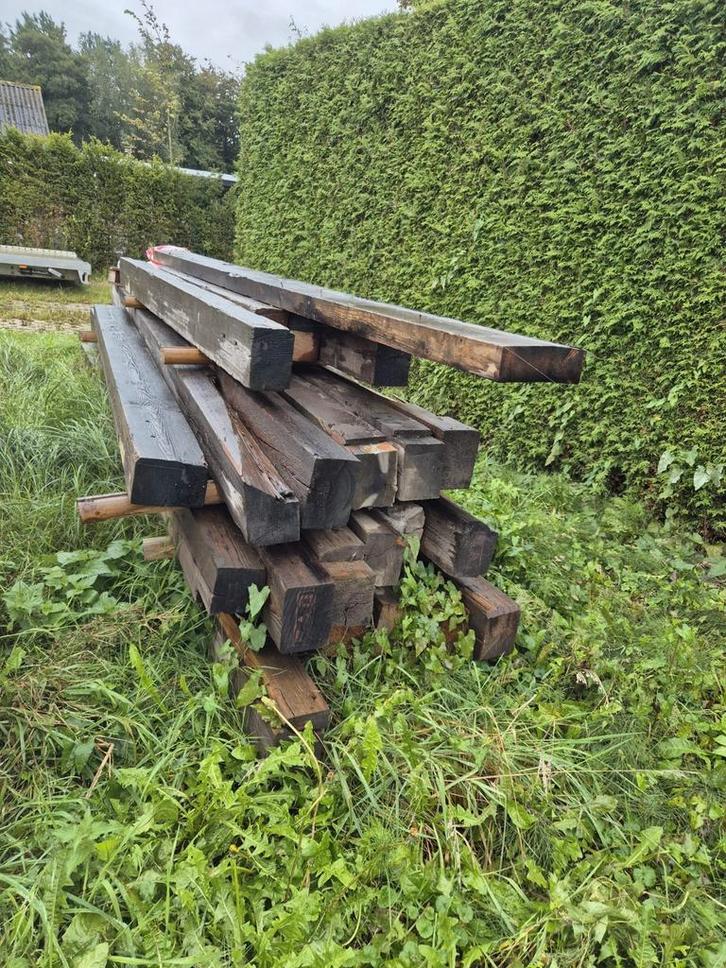 Party dikke balken ruim 5 meter lang, Doe-het-zelf en Verbouw, Hout en Planken, Plank, Eiken, Minder dan 200 cm, 50 mm of meer