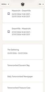 Tomorrowland w2 magnificient greens dreamville met bus, Eén persoon