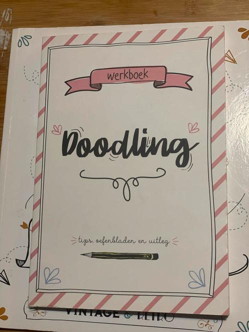 Handlettering & Doodling Werkboekjes, Boeken, Hobby en Vrije tijd, Zo goed als nieuw, Tekenen en Schilderen, Geschikt voor kinderen